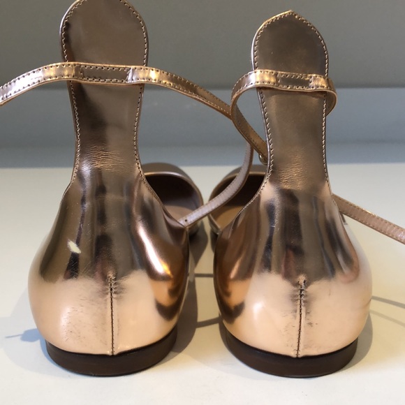 VALENTINO GARAVANI Gold Tango metallic leather ballet flats - Picture 15 of 17
